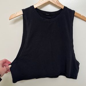 lululemon cropped black tank size 6